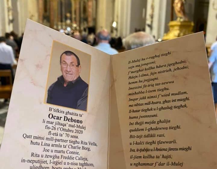  Bil-Filmat: Ocar Debono Kien Maħbub Ferm… Tingħatalu L-Aħħar Tislima U Jgeżwrulu T-Tebut Bil-Bandiera Tas-Soċjetà
