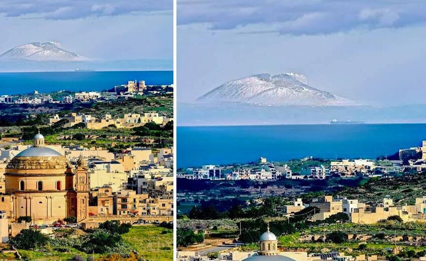  Ritratt Mill-Isbaħ Meħud Minn Binġemma Juri L-Etna Miksija Bil-Borra