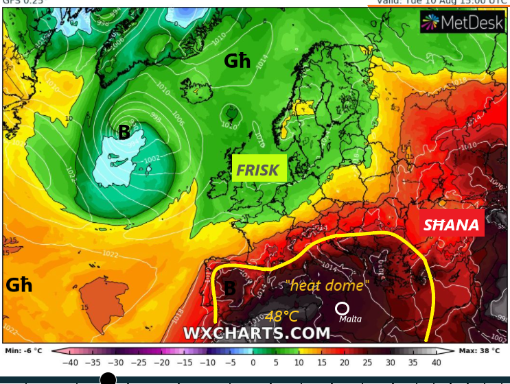  Tasal It-Tielet Mewġa Tas-Sħana – Nistennew Aktar Minn 40°C.