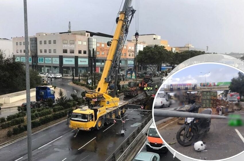 Bħalissa: Qed Jitneħħa T-Trakk Li Nqaleb Fil-Marsa Dalgħdou