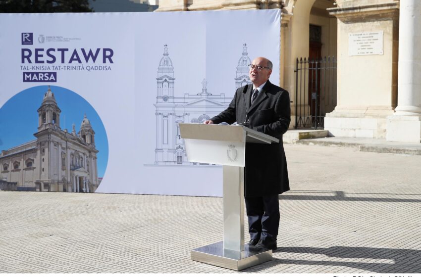  Investiment Ta’ €570,000 Fil-Lokalità Tal-Marsa Biex Fost Oħrajn Tkun Restawrata L-Faċċata Tal-Knisja