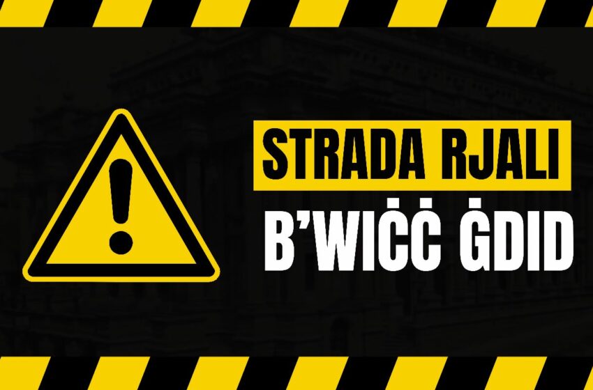  Strada Rjali b’wiċċ ġdid