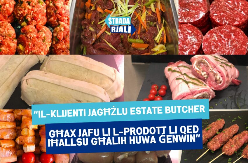  Laħam ġenwin u ppreżentat lill-klijent, b’sengħa.