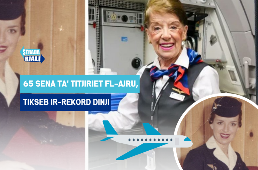  65 sena ta’ titjiriet fl-ajru, tikseb ir-Rekords Dinji l-mara, Bette Nash